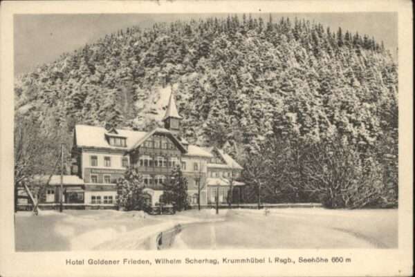Krummhuebel Riesengebirge Krummhübel Hotel Goldener Frieden Winte