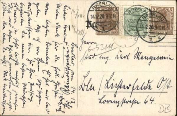 Breslau Niederschlesien Breslau Rathaus Künstler Günther Naumbu – Bild 2