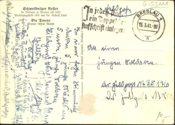 Breslau Niederschlesien Breslau Schweidnitzer Keller im Rathaus – Bild 2