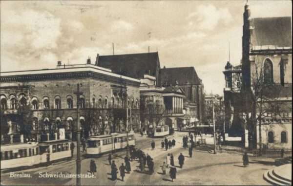 Breslau Niederschlesien Breslau Schweidnitzerstrasse Bahn