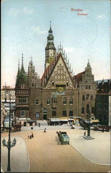 Breslau Niederschlesien Breslau Rathaus Kutsche