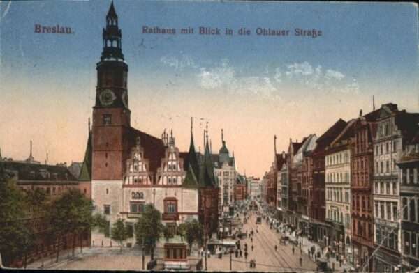 Breslau Niederschlesien Breslau Rathaus Ohlauer Strasse