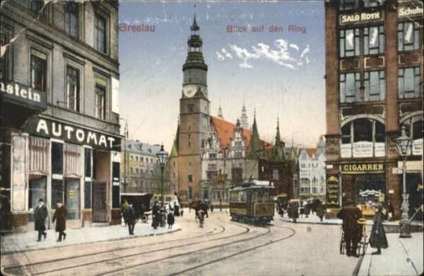 Breslau Niederschlesien Breslau Salo Roth Strassenbahn Kirche