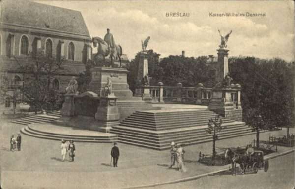 Breslau Niederschlesien Breslau Kaiser Wilhelm Denkmal  Kutsche