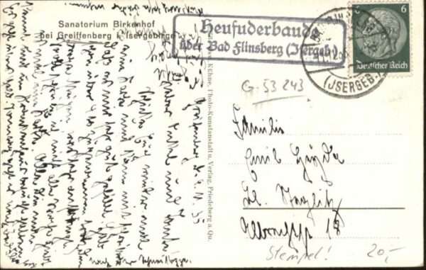 Greiffenberg Schlesien Sanatorium Birkenhof – Bild 2