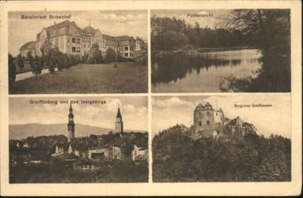 Greiffenstein Isergebirge Sanatorium Birkenhof Burg Ruine