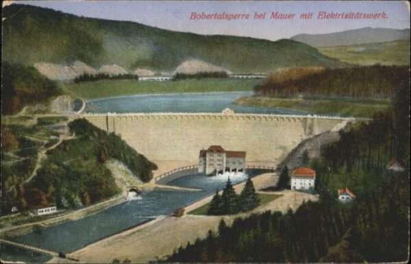 Mauer Riesengebirge Bobertalsperre Elektrizitätswerk