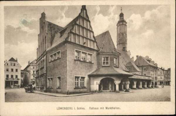 Loewenberg Niederschlesien Lwowek Slaski Löwenberg Schlesien Rathaus Markthallen