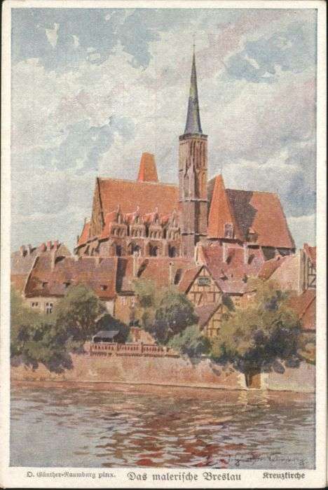 Breslau Niederschlesien Breslau Kreuz Kirche Künstler Günther N