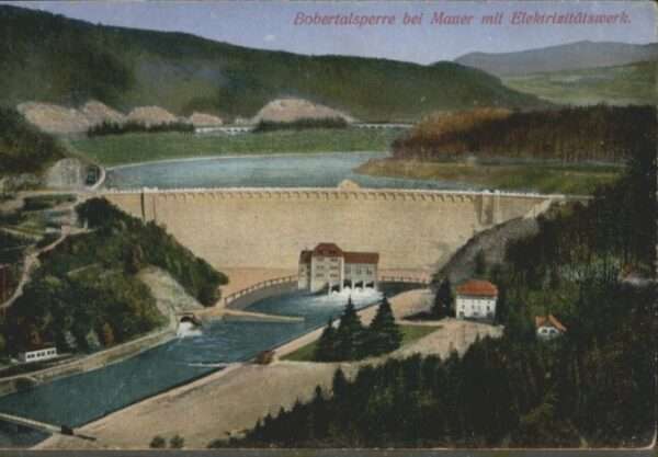 Mauer Riesengebirge Bobertalsperre Elektrizitätswerk