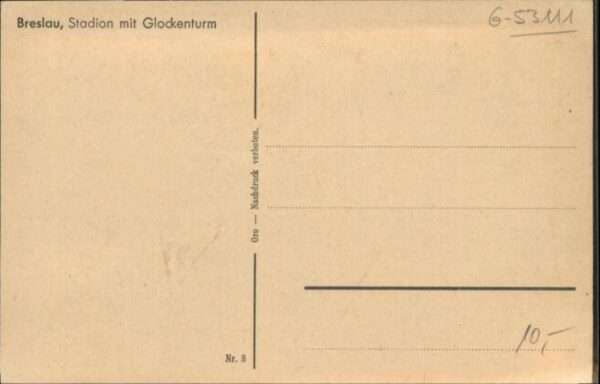 Breslau Niederschlesien Breslau Glockenturm – Bild 2