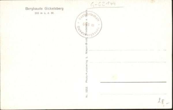Oberwittig Kratzau Böhmen Bergbaude Gickeslberg – Bild 2