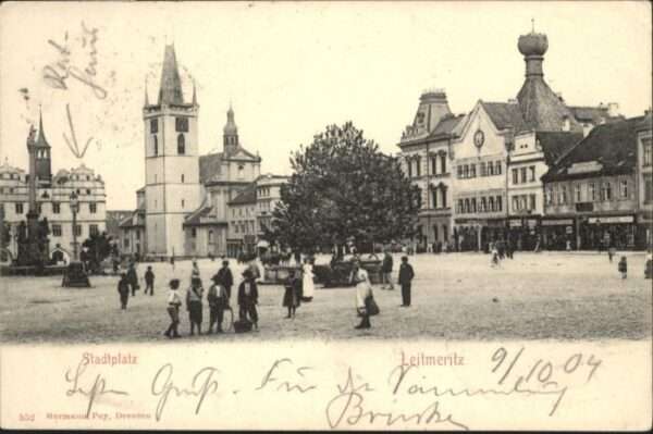 Leitmeritz Litomerice Nordboehmen Leitmeritz Stadtplatz
