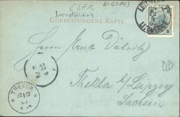 Leitmeritz Litomerice Nordboehmen Leitmeritz Mondscheinkarte – Bild 2