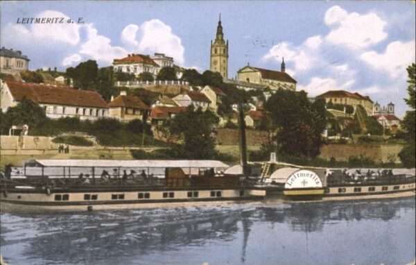 Leitmeritz Litomerice Nordboehmen Leitmeritz a. E. Dampfer Leitzmeritz