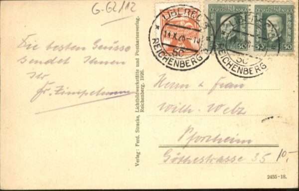 Reichenberg Liberec Boehmen Altstädterplatz Lerchenfeldstrasse – Bild 2