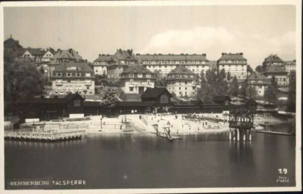Reichenberg Liberec Boehmen Talsperre Strandbad