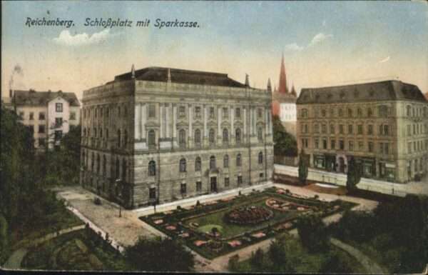 Reichenberg Liberec Boehmen Schlossplatz Sparkasse
