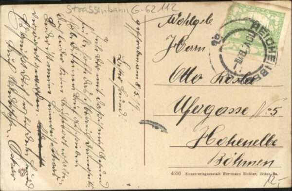 Reichenberg Liberec Boehmen Radetzkystrasse Strassenbahn – Bild 2