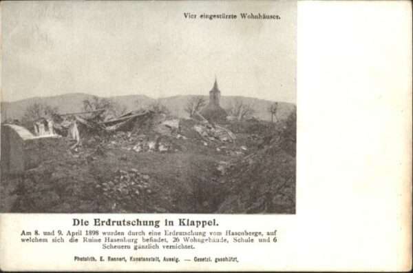 Klappel Hasenberg Ruine Erdrutsch