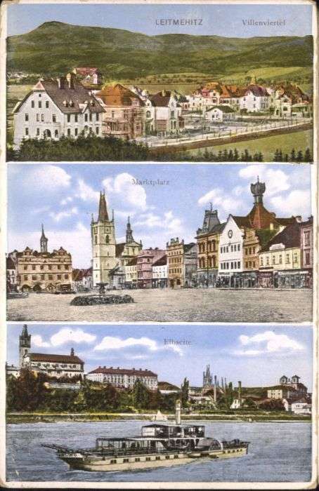 Leitmeritz Litomerice Nordboehmen Leitmeritz Villenviertel Marktplatz Sch