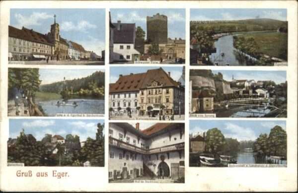 Eger Cheb Tschechien Eger Marktplatz Schwarzer Turm Wallsens