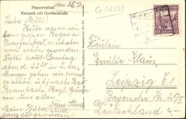 Franzensbad Kurpark Goethestrasse – Bild 2