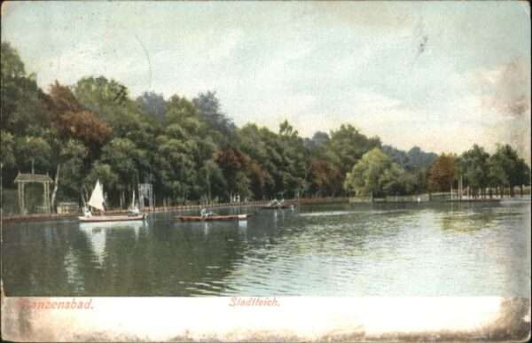Franzensbad Stadtteich Boot