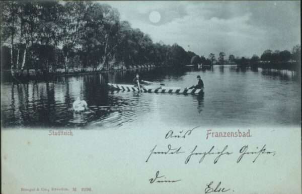 Franzensbad Stadtteich Boot