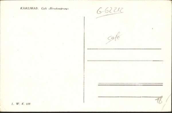 Karlsbad Eger Cafe Hirschensprung – Bild 2