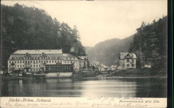Herrnskretschen Boehmen Herrnskretschen Brücke