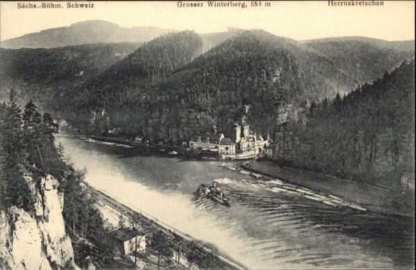 Herrnskretschen Boehmen Herrnskretschen Grosser Winterberg Schi