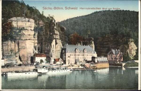 Herrnskretschen Boehmen Herrnskretschen Schiff