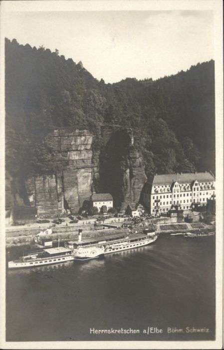 Herrnskretschen Boehmen Herrnskretschen Schiff