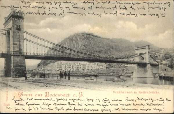 Bodenbach-Tetschen Boehmen Bodenbach Schäferwand Kettenbrücke x