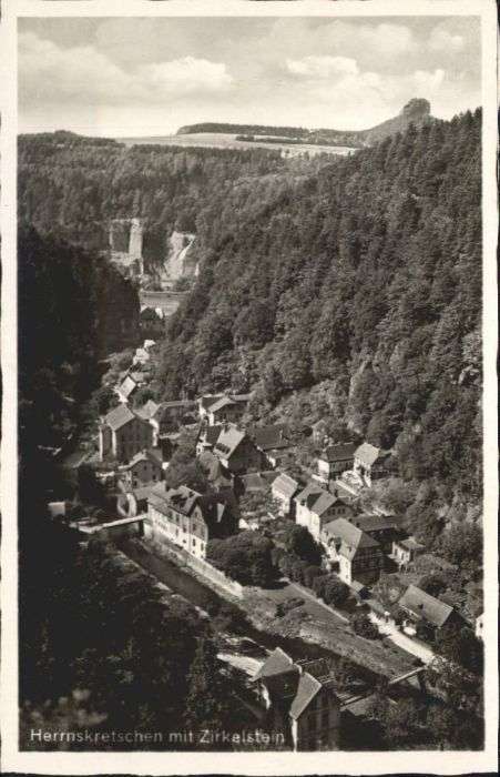 Herrnskretschen Boehmen Herrnskretschen Zirkelstein
