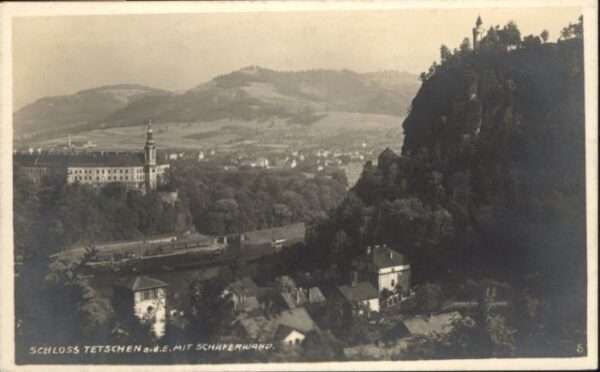 Tetschen-Bodenbach Boehmen Tetschen Schloss Schäferwand