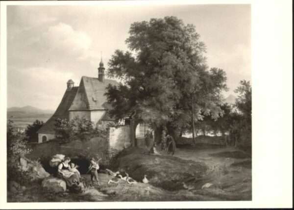 Graupen Erzgebirge Graupen Kirche Gänse