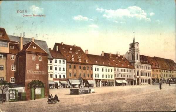 Eger Cheb Tschechien Eger Unterer Marktplatz  Brunnen