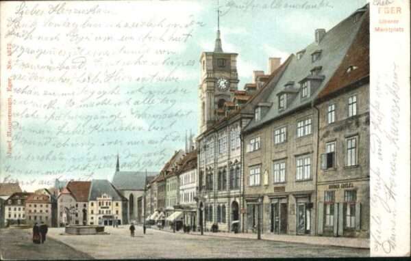 Eger Cheb Tschechien Eger Oberer Marktplatz Brunnen