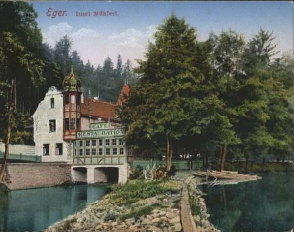 Eger Cheb Tschechien Eger Insel Mühlerl Restaurant Cafe