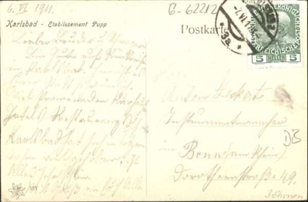 Karlsbad Eger Etablissment Pupp – Bild 2