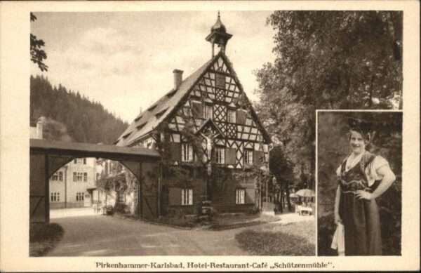 Karlsbad Eger Pirkenhammer Hotel Restaurant Cafe Schü