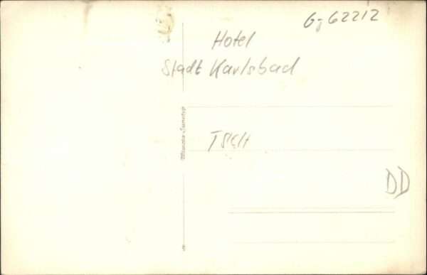 Karlsbad Eger Hotel [Handschriftlich] – Bild 2