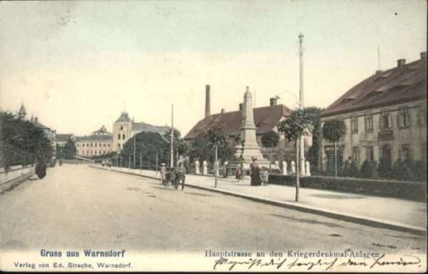 Warnsdorf Varnsdorf Boehmen Warnsdorf Hauptstrasse Krieger Denkmal
