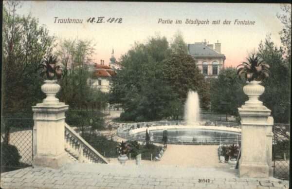 Trautenau Stadtpark Fontaine
