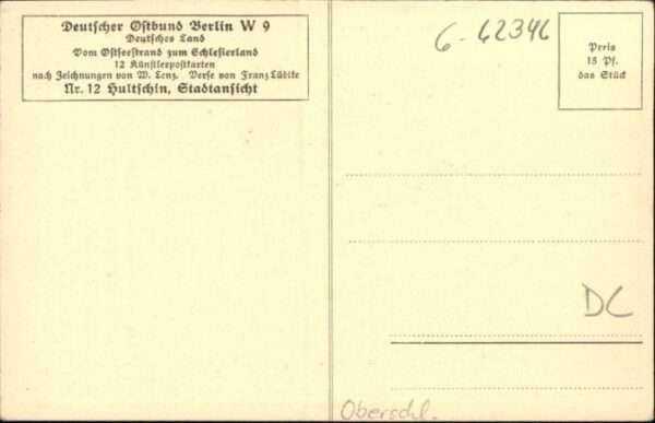Hultschin Künstler W Lenz – Bild 2