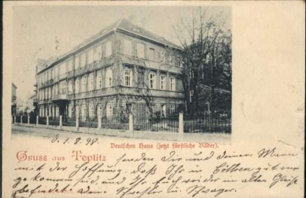 Teplitz-Schoenau Teplice Teplitz-Schönau Deutsches Haus