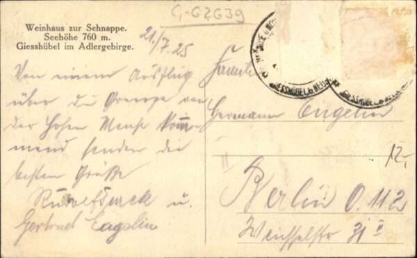 Giesshuebel Adlergebirge Tschechien Weinhaus zur Schnappe – Bild 2