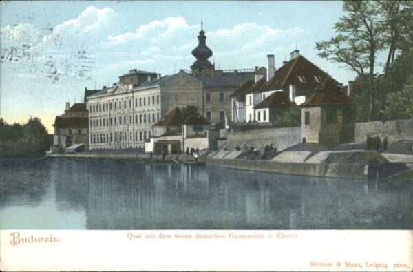 Budweis Ceske Budejowice Budweis Quai Deutschen Gymnasium Kloste